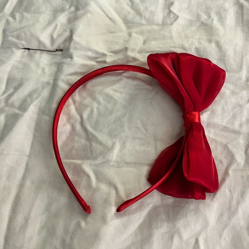 Girls red bow headband!